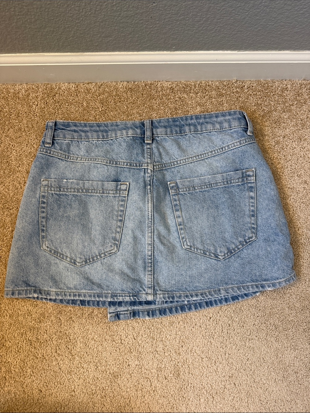 Free People Light Blue Denim Mini Skort - Picture 10 of 10